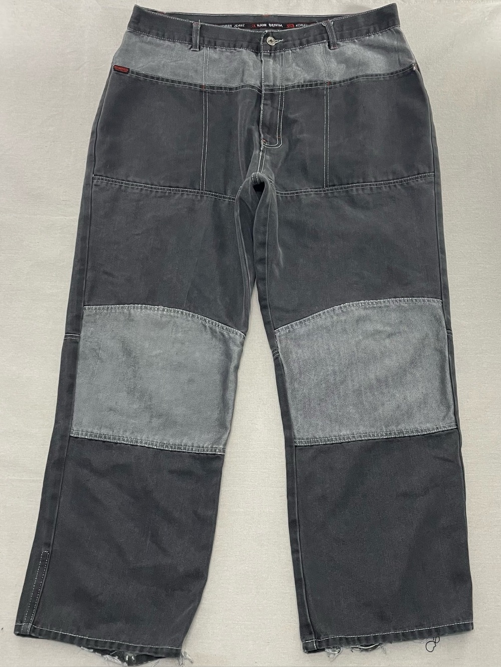 VTG Y2K Koman Jeans Men's 40 x 30 Baggy Wide Leg Gray Skater Grunge Denim Pants